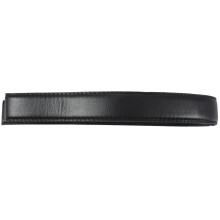 Luxury Men's Leather Automatic Ribbon Waist Strap Belt Without Buckle Black