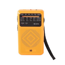 W918 Notfallradio, Tragbares Radio mit UKW/MW/KW-Frequenzbändern, Kleine Taschenlampe, Orangefarben