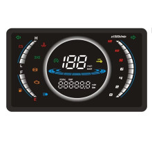 12V Universal Adjustable LED Digital Motorcycle Speedometer RPM Dashboard with Temperature Gear
