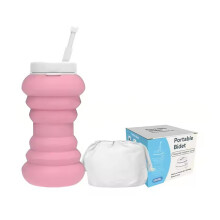 Space Saving Portable Bidet For Women Foldable Unfold ABS-Pink