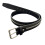 Classical Black Zipper Waist Belt Soft PU Leather Comfortable 7