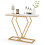 Console Table with Marble Look, Gold Frame, 100x29.5x80 cm 1