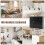 Black Kitchen Sideboard with Adjustable Shelves & Drawers 1
