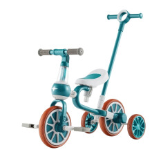 4-in-1-Dreirad für Kleinkinder mit Elterngriff, Grün