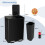 Küchen-Mülleimer mit zwei Fächern, 60 l, Soft-Close, Schwarz 3