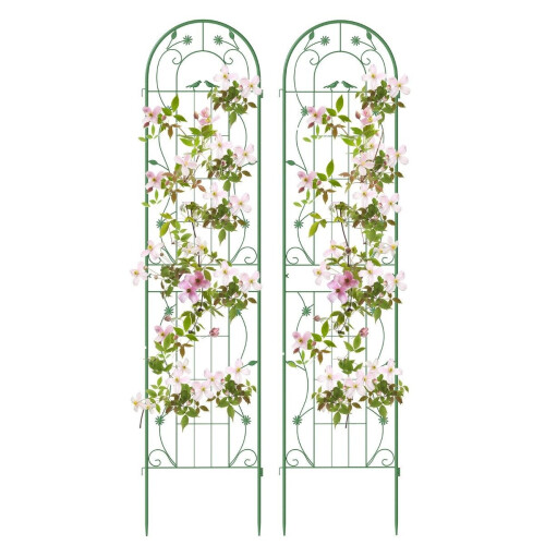 Metall-Gartenspalier-Set - 220 cm, rostbeständig, 2er-Pack