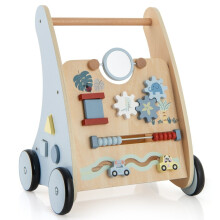 Wooden Baby Walker with Activity Center - Montessori Learning
