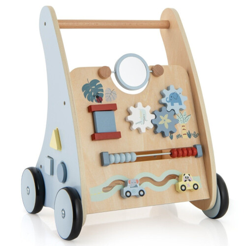 Wooden Baby Walker with Activity Center - Montessori Learning