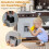 Cucina giocattolo in legno per bambini con luci e suoni, marrone 4