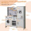 Ensemble de cuisine en bois avec machine à glaçons et cuisinière 2