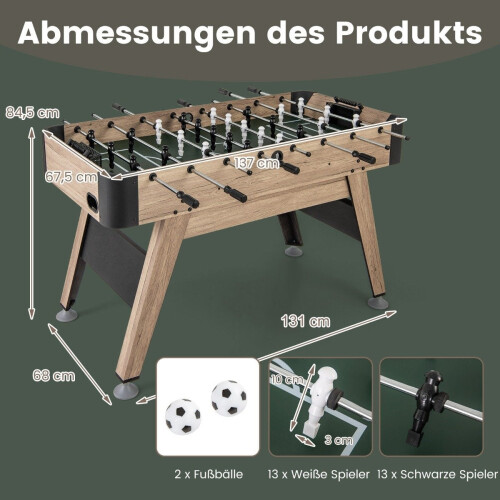 Foosball Table with 2 Balls, 26 Players, Score Counters 1