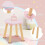Kids Vanity & Desk Set with Removable Mirror, Pink 5