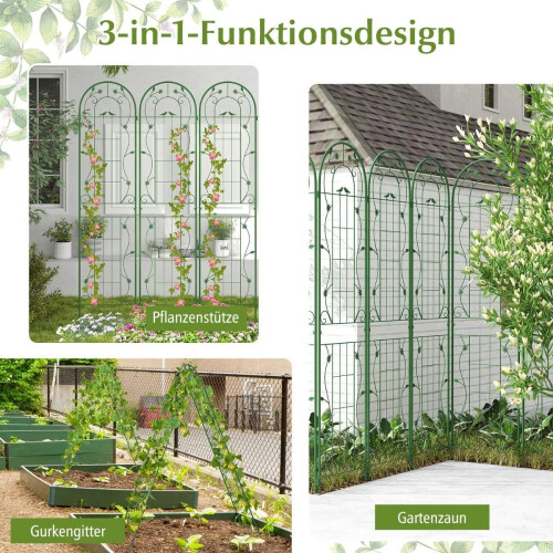 Metall-Gartenspalier-Set - 220 cm, rostbeständig, 2er-Pack 2