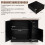 Black Kitchen Sideboard with Adjustable Shelves & Drawers 3