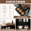 Black Kitchen Sideboard with Adjustable Shelves & Drawers 4