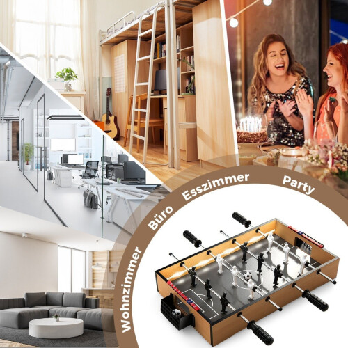 Mini Foosball Table with LED Lights and 2 Balls 2