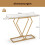 Console Table with Marble Look, Gold Frame, 100x29.5x80 cm 2