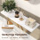 Console Table with Marble Look, Gold Frame, 100x29.5x80 cm 3