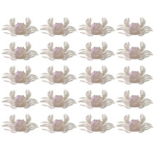 Pack Of 20 Soft Crabs Fishing Lures Collection-White P urple