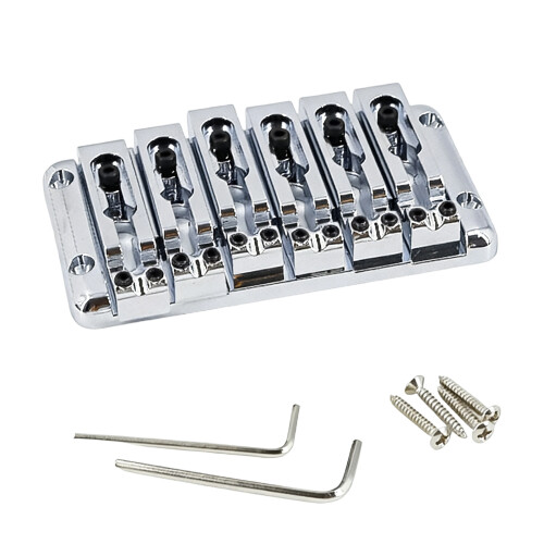 Zinc Alloy Guitar Fixed Bridge Separated Saddles 6 String Guitar