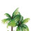 Fish Tank Emulational  Coconut Tree Water Plants Decor w Ceramic Base 8
