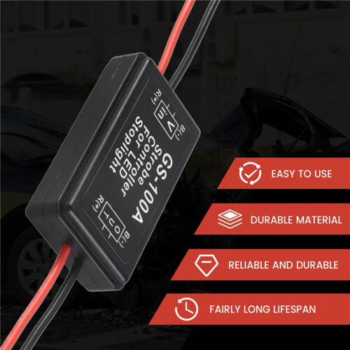 Flash Strobe Controller Flasher Module for LED Brake Tail Stop Light 12-16V 2