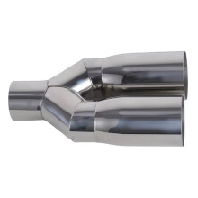 63-76 mm Universal-Doppelauspuffendrohr Aus Edelstahl für Fahrzeugmodifikationen
