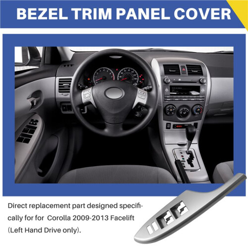 Für   2009 2010 2011 2012 2013 Facelift LHD Front Window Lift Control  Blend Blende Abdeckung 2