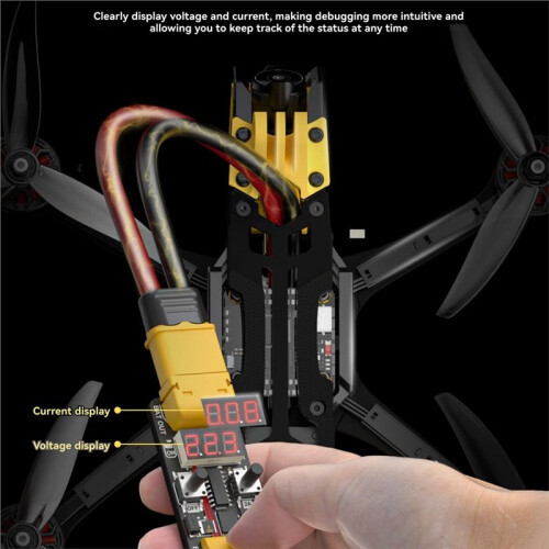 XT60 Anti Short Circuit Module 4-6S 1A/2A Current Limite Digital Display Short-Circuit Protection Tool for Flight Stack 2