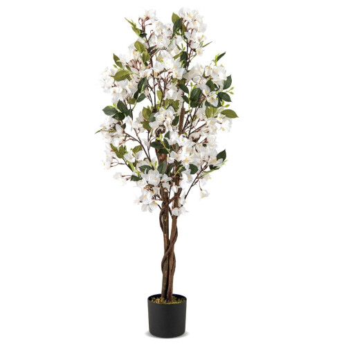 Bougainvillier artificiel, 120 cm, fleurs blanches