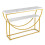 Console Table with Faux Marble Top, 2-Tier, 120x30x80.5 cm 1