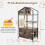 Cat Tree with Hidden Litter Box Cabinet, Brown, Multi-Functional 2