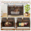 Cat Tree with Hidden Litter Box Cabinet, Brown, Multi-Functional 4