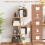 S-Shaped Bamboo Bookshelf, 4-Tier, 61x23x133.5 cm 3
