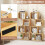 S-Shaped Bamboo Bookshelf, 4-Tier, 61x23x133.5 cm 4