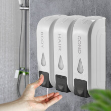 Triple Dispensador De Jabón para Ducha Dispensador De Jabón Líquido Montado en la Pared Dispensador De Champú para Baño