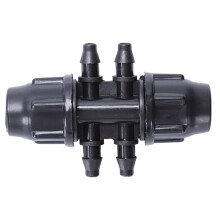20 Piezas Irrigador Por Goteo Riego de Jardín 8/11 Pulgada A 3/4 Pulgada Manguera Rápida Conector 6 Vías Para Accesorios de Tubería de Riego
