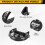 Compact Double Half Moon Music Tamburello Percussioni Tamborine Drum Durable 5