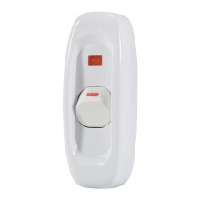 Compact White Plastic In- Cord Light Lamp