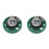 0.25 W 32 Ohm Plastic 4 Magnetic Speaker with 27 mm Diameter Green + Silver 3