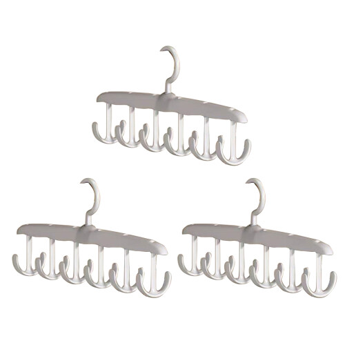 Student Friendly Swivels Garment Hanger Waved Pattern-3 packs