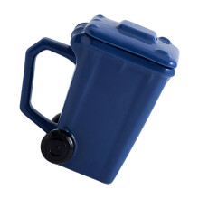 Opvallende mokken in de vorm van een vuilnisbak, 400 ml,-Blauw