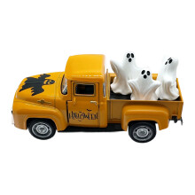 Vintage metalen vrachtwagen met spookachtig ornament-Oranje