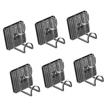 Drillless Adhesive Shower Hook Waterproof Storage Solution-Gray