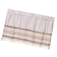 Neutral Tone Coffee Curtain With Rod-Three  coffee color 74 61