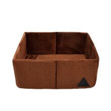 Foldable Cats Bed With Stable Rectangular Structure Soft-Brown