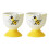 2Pcs Ceramic Eggs Cup With Embossed Insect Design Spring-B 1