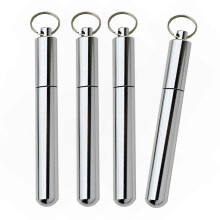 Durable Aluminum Toothpick Dispenser Portable-S Silver
