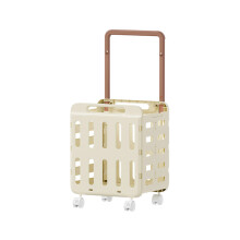 Multipurpose Organizer Cart With Wheels Ventilated-Creamy B