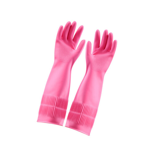 Efficient Latex Gloves Cleaning Glove for-S code Rose red